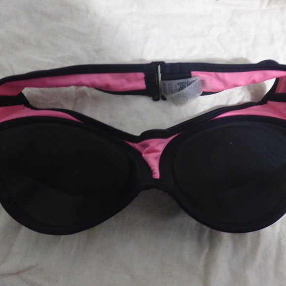 PINK, VS, Victoria's Secret, Black and Pink Bra, size small (AA-C) - Picture 7 of 7